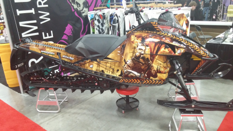 Custom snowmobile wrap.