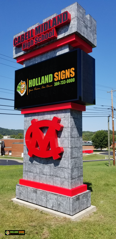 Cabell Midland Highschool Sign.